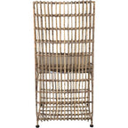 Chaise de salle à manger en fer et rotin