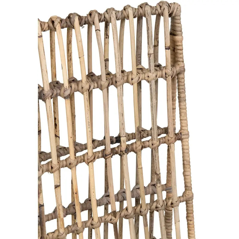 Chaise de salle à manger en fer et rotin