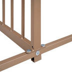 Lit plateforme en forme de maison pour enfants, taille jumeau, 2-en-1 avec barrières de sécurité, cadre en métal