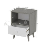 Ensemble de 2 tables de chevet avec tiroir et étagère ouverte