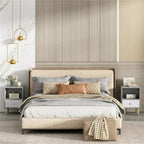 Ensemble de 2 tables de chevet avec tiroir et étagère ouverte