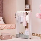 Armoire de rangement déguisements pour enfants avec miroir et tiroirs