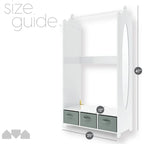 Armoire de rangement déguisements pour enfants avec miroir et tiroirs
