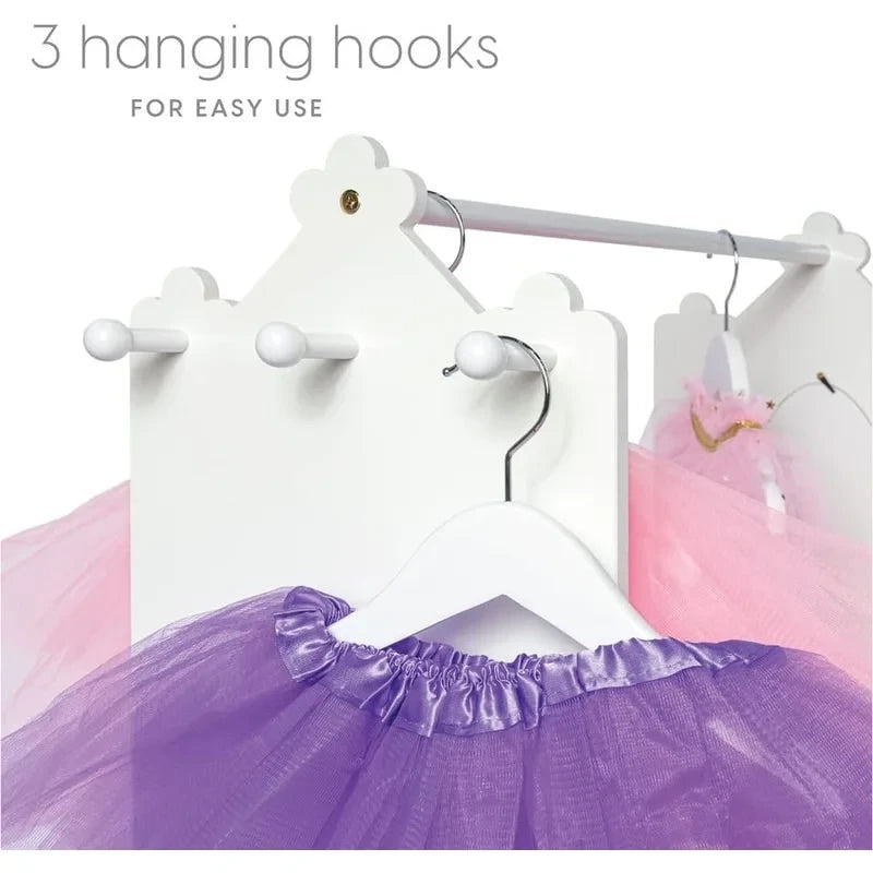Armoire de rangement déguisements pour enfants avec miroir et tiroirs