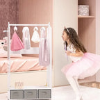 Armoire de rangement déguisements pour enfants avec miroir et tiroirs