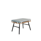 Fauteuil œuf en osier avec ottoman – Ensemble de patio d'extérieur 2 places