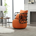 Fauteuil d'appoint rembourré avec piétement en métal