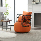 Fauteuil d'appoint rembourré avec piétement en métal