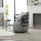 Fauteuil d'appoint rembourré avec piétement en métal