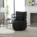 Fauteuil d'appoint rembourré avec piétement en métal