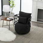 Fauteuil d'appoint rembourré avec piétement en métal