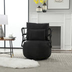 Fauteuil d'appoint rembourré avec piétement en métal