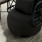 Fauteuil d'appoint rembourré avec piétement en métal