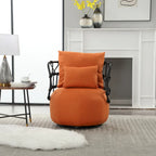 Fauteuil d'appoint rembourré avec piétement en métal