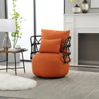 Fauteuil d'appoint rembourré avec piétement en métal