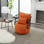 Fauteuil d'appoint rembourré avec piétement en métal