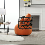 Fauteuil d'appoint rembourré avec piétement en métal