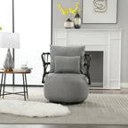 Fauteuil d'appoint rembourré avec piétement en métal