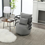 Fauteuil d'appoint rembourré avec piétement en métal