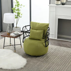 Fauteuil d'appoint rembourré avec piétement en métal