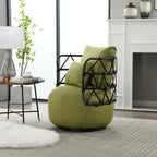 Fauteuil d'appoint rembourré avec piétement en métal