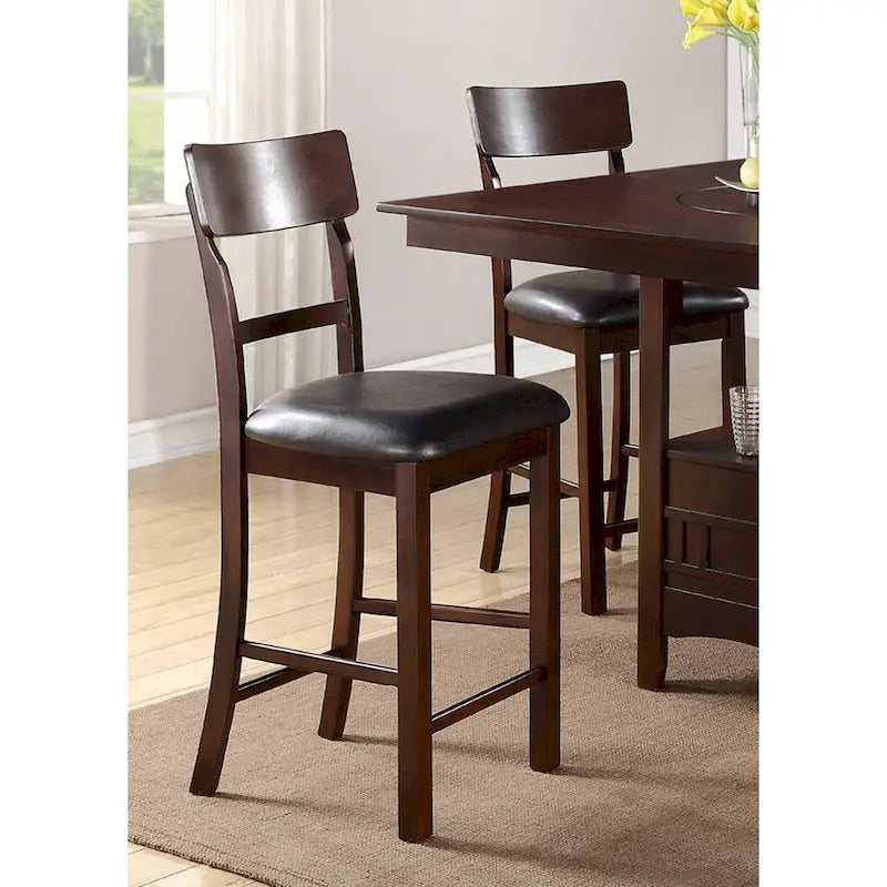 Ensemble de 2 chaises de salle à manger hauteur comptoir avec sièges rembourrés