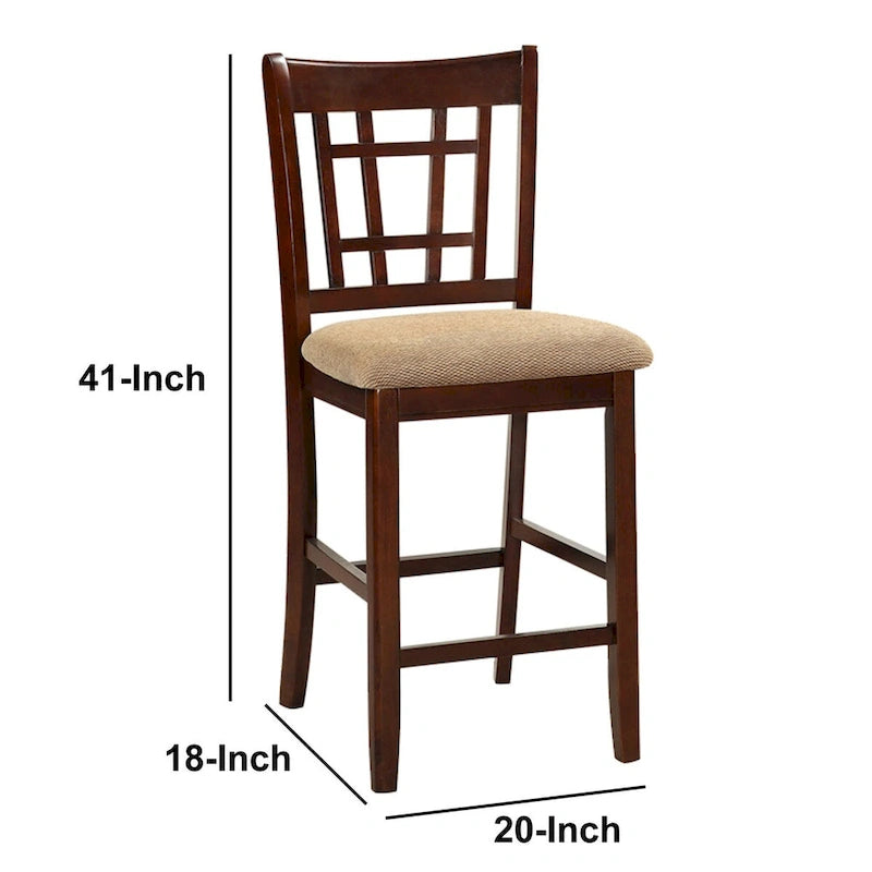 Ensemble de 2 chaises de salle à manger hauteur comptoir avec sièges rembourrés