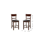 Ensemble de 2 chaises de salle à manger hauteur comptoir avec sièges rembourrés