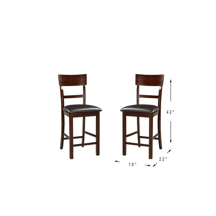 Ensemble de 2 chaises de salle à manger hauteur comptoir avec sièges rembourrés