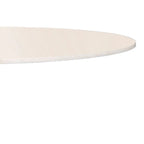 Table à manger ronde de 76 cm avec plateau en marbre et piètement en métal