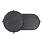 Table d'appoint ronde à 2 niveaux avec étagère de rangement