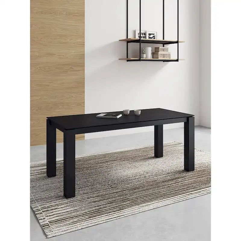 Table à manger rectangulaire en bois massif, 180 cm, 8 places