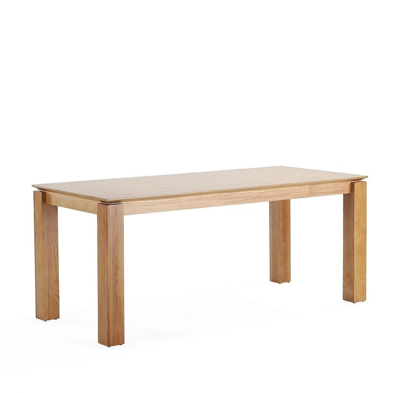 Table à manger rectangulaire en bois massif, 180 cm, 8 places