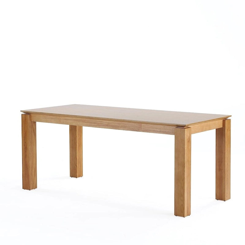 Table à manger rectangulaire en bois massif, 180 cm, 8 places