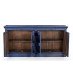 Buffet de salle à manger en bois recyclé bleu 72"